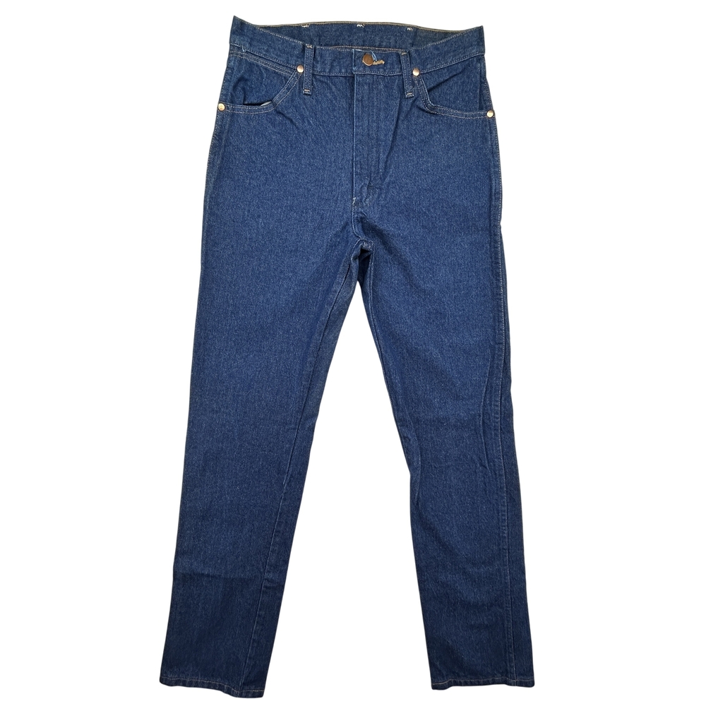 Wrangler 13MWZ Jeans Mens 32x36 Blue Denim Straight Leg Cowboy Western Pants